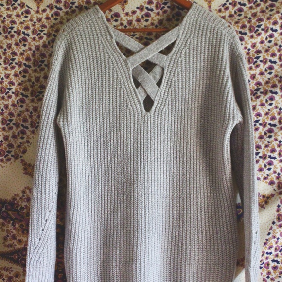 cute grey knit sweater - Picture 3 of 5